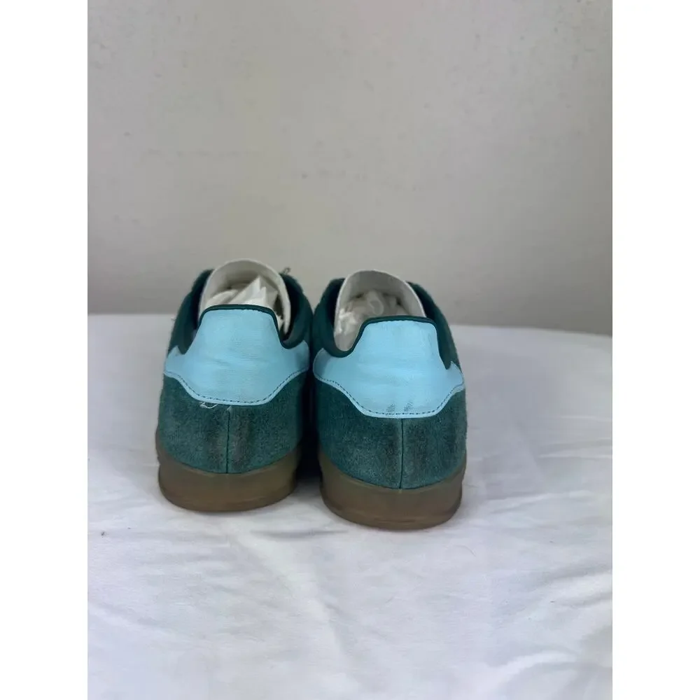 Adidas Gazelle Indoor Collegiate Green Hazy Sky Mens 7 Womens 8
